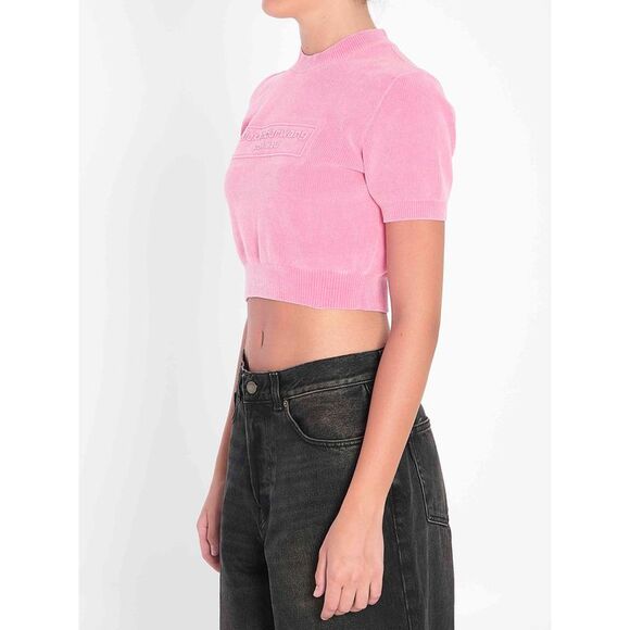 Alexander Wang Women Chenille Pullover In Cotton Blend With Logo